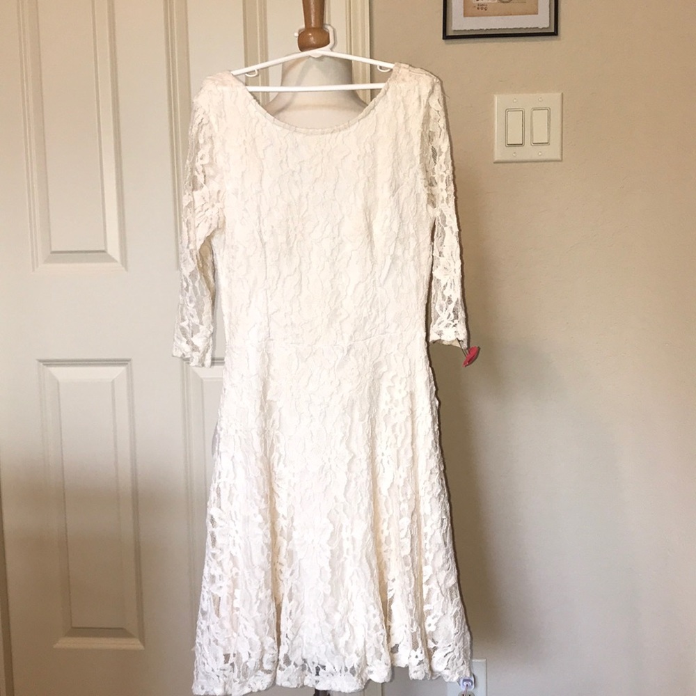 Lush ivory lace dress Sz S